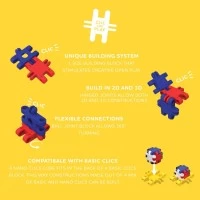 Set Nano Clics pentru construit vehicule 250 piese Clicformers