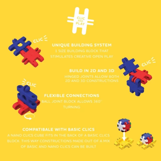 Set Nano Clics pentru construit vehicule 250 piese Clicformers Set Nano Clics pentru construit vehicule 250 piese Clicformers