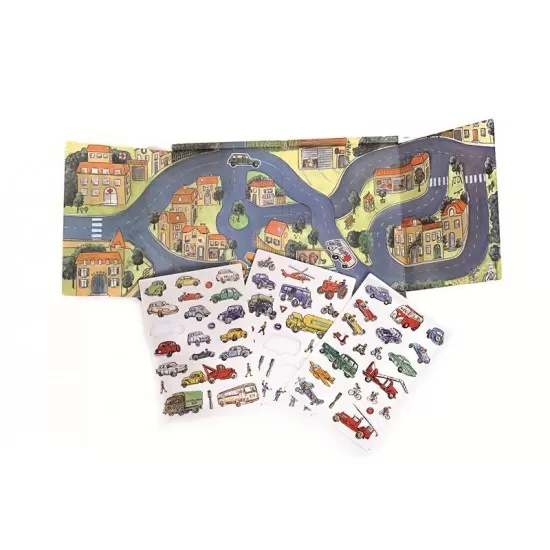 Set magnetic - Orasul cu masini Set magnetic - Orasul cu masini