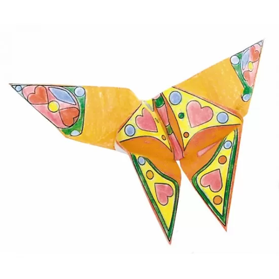 Origami Fridolin - Fluturasi de colorat Origami Fridolin - Fluturasi de colorat