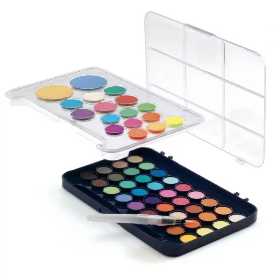 Paleta cu 50 de culori guase Djeco Paleta cu 50 de culori guase Djeco