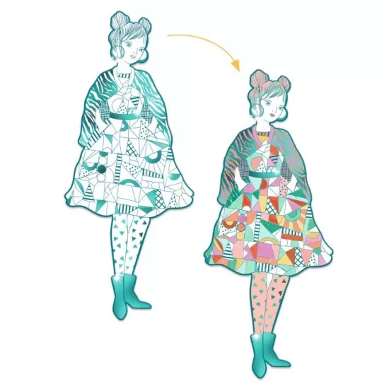Parada modei de colorat Djeco - Rebeca si prietenele Parada modei de colorat Djeco - Rebeca si prietenele