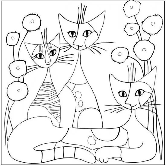 Planse de colorat Pisici Rosina Wachmeister de colorat Fridolin
