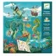 Planse cu abtibilduri repozitionabile Djeco Aventuri pe mare Planse cu abtibilduri repozitionabile Djeco Aventuri pe mare