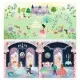 Planse cu abtibilduri repozitionabile Djeco - Viata la castel Planse cu abtibilduri repozitionabile Djeco - Viata la castel