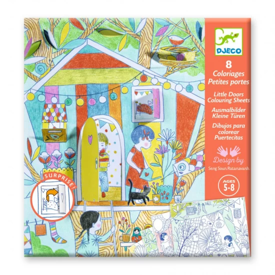 Planse de colorat cu surprize Jocurile Ninei Djeco Planse de colorat cu surprize Jocurile Ninei Djeco