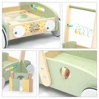 Premergator verde din lemn cu cuburi 5 in 1 UMU Toys