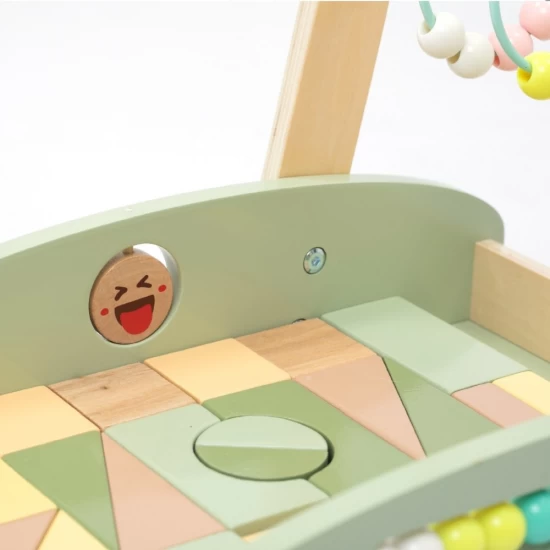 Premergator verde din lemn cu cuburi 5 in 1 UMU Toys