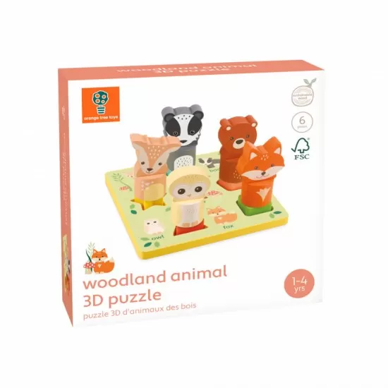 Puzzle 3D cu animale Orange Tree Toys Puzzle 3D cu animale Orange Tree Toys