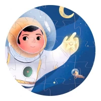 Puzzle Astronaut pe luna 36 piese Djeco