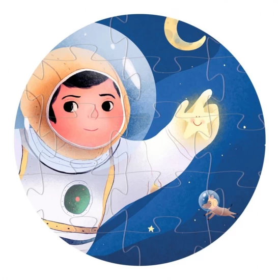 Puzzle Astronaut pe luna 36 piese Djeco