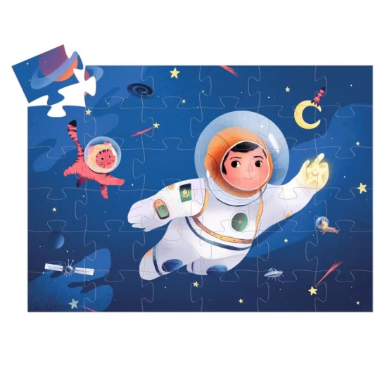 Puzzle Astronaut pe luna 36 piese Djeco