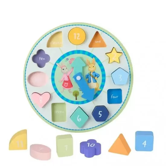 Puzzle ceas Peter Rabbit Orange Tree Toys 12 piese Puzzle ceas Peter Rabbit Orange Tree Toys 12 piese