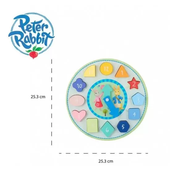 Puzzle ceas Peter Rabbit Orange Tree Toys 12 piese Puzzle ceas Peter Rabbit Orange Tree Toys 12 piese
