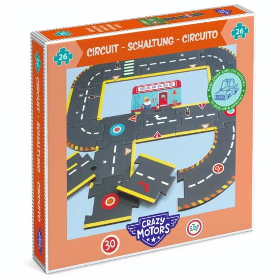 Puzzle Circuit gigant de curse Djeco 26 piese