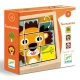 Puzzle din cuburi lemn Tournanimo 9 piese Djeco Puzzle din cuburi lemn Tournanimo 9 piese Djeco