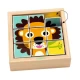 Puzzle din cuburi lemn Tournanimo 9 piese Djeco Puzzle din cuburi lemn Tournanimo 9 piese Djeco