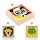Puzzle din cuburi lemn Tournanimo 9 piese Djeco Puzzle din cuburi lemn Tournanimo 9 piese Djeco
