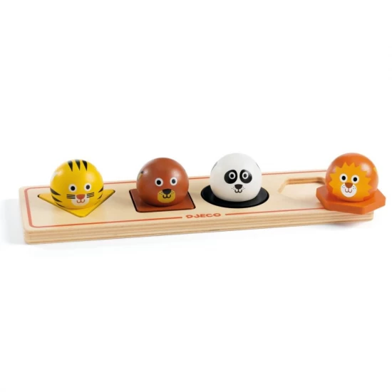 Puzzle din lemn Animale salbatice Djeco Puzzle din lemn Animale salbatice Djeco