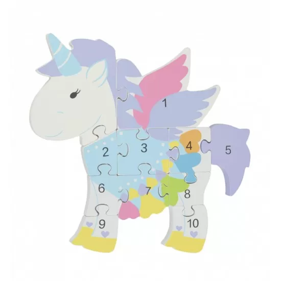 Puzzle din lemn unicorn Orange Tree Toys 11 piese