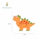 Puzzle dinozaur din lemn Stegosaurus Orange Tree Toys 4 piese Puzzle dinozaur din lemn Stegosaurus Orange Tree Toys 4 piese