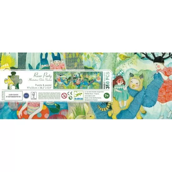 Puzzle Djeco 350 piese - Petrecere la rau Puzzle Djeco 350 piese - Petrecere la rau