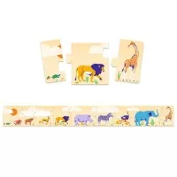 Puzzle Djeco 10 piese - De la mic la mare