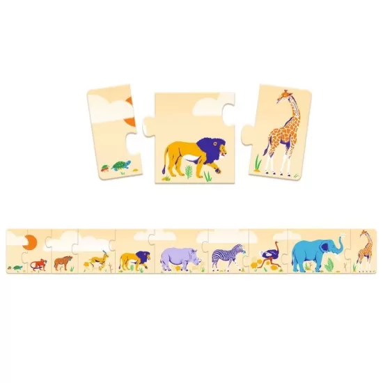 Puzzle Djeco 10 piese - De la mic la mare Puzzle Djeco 10 piese - De la mic la mare
