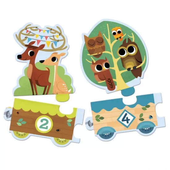 Puzzle Djeco 20 piese - Invat sa numar Puzzle Djeco 20 piese - Invat sa numar