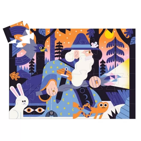 Puzzle Djeco 36 piese - Magicianul si sceptrul de cristal