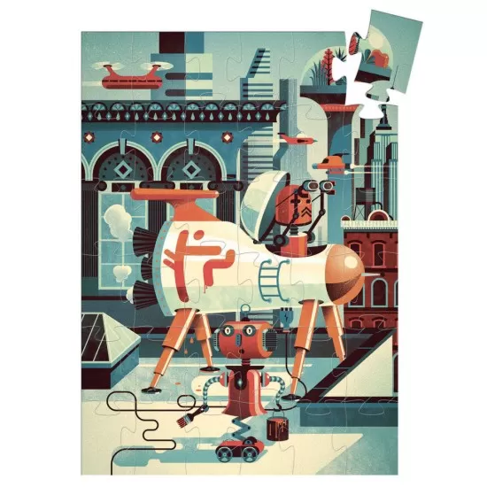 Puzzle Djeco 36 piese - Robotul Bob Puzzle Djeco 36 piese - Robotul Bob