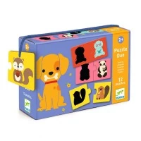 Set 12 puzzle duo Siluete Djeco
