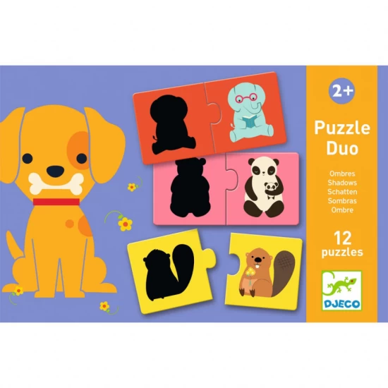 Set 12 puzzle duo Siluete Djeco