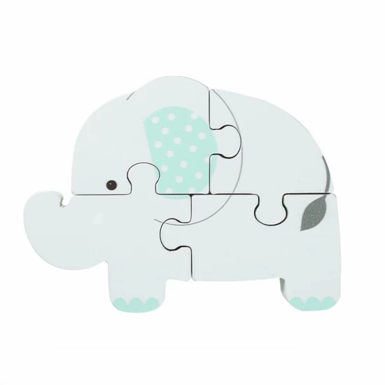 Puzzle elefant din lemn Orange Tree Toys 4 piese Puzzle elefant din lemn Orange Tree Toys 4 piese