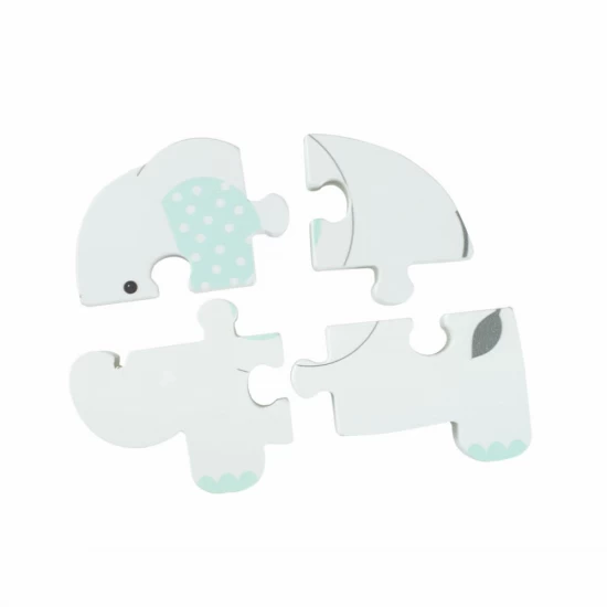 Puzzle elefant din lemn Orange Tree Toys 4 piese Puzzle elefant din lemn Orange Tree Toys 4 piese