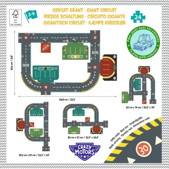 Puzzle gigant Circuit urban Djeco 24 piese Puzzle gigant Circuit urban Djeco 24 piese