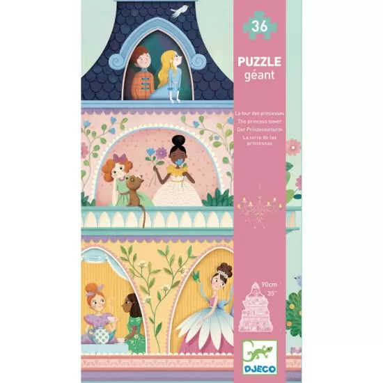 Puzzle gigant Djeco 36 piese - Castelul printeselor Puzzle gigant Djeco 36 piese - Castelul printeselor
