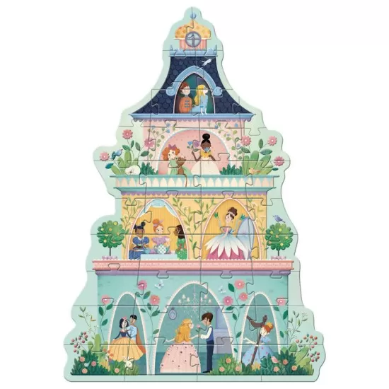 Puzzle gigant Djeco 36 piese - Castelul printeselor Puzzle gigant Djeco 36 piese - Castelul printeselor