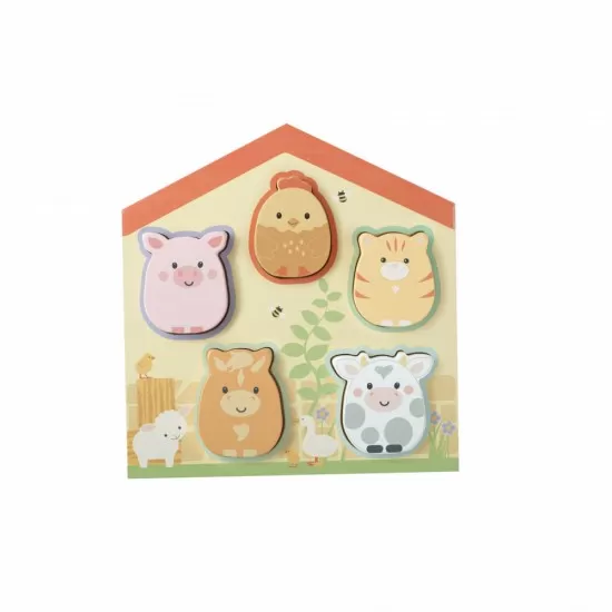 Puzzle lemn animale de ferma Orange Tree Toys 5 piese Puzzle lemn animale de ferma Orange Tree Toys 5 piese