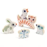Puzzle lemn BabyAnimali Djeco 5 piese