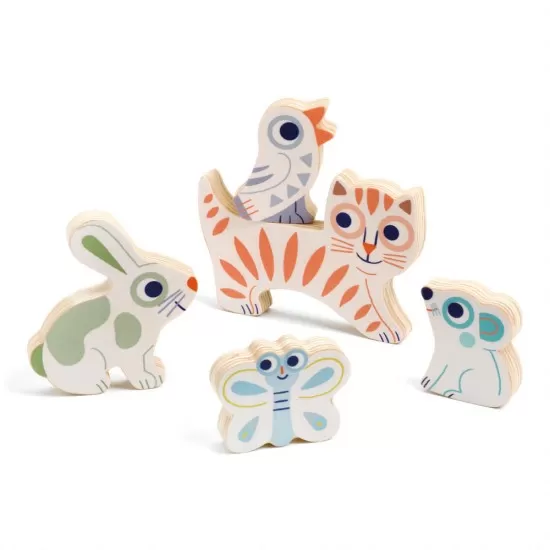 Puzzle lemn BabyAnimali Djeco 5 piese Puzzle lemn BabyAnimali Djeco 5 piese