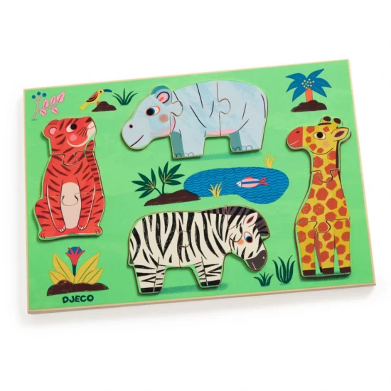 Puzzle lemn Coucou Tigre Djeco 12 piese Puzzle lemn Coucou Tigre Djeco 12 piese