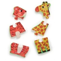 Puzzle lemn Coucou Tigre Djeco 12 piese