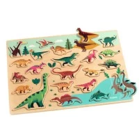 Puzzle lemn Dinozauri Djeco 22 piese