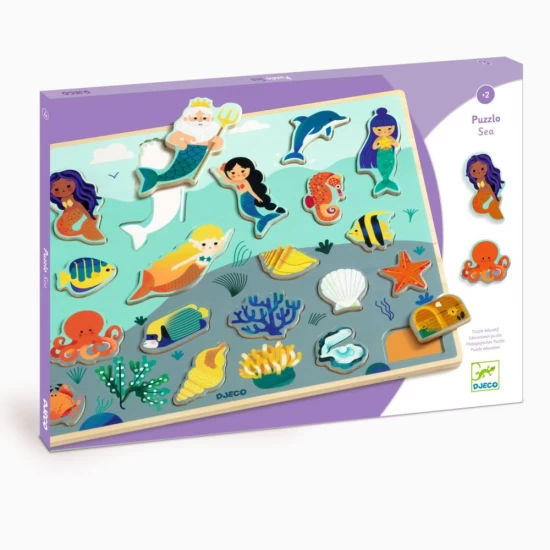 Puzzle lemn Ocean Djeco 22 piese