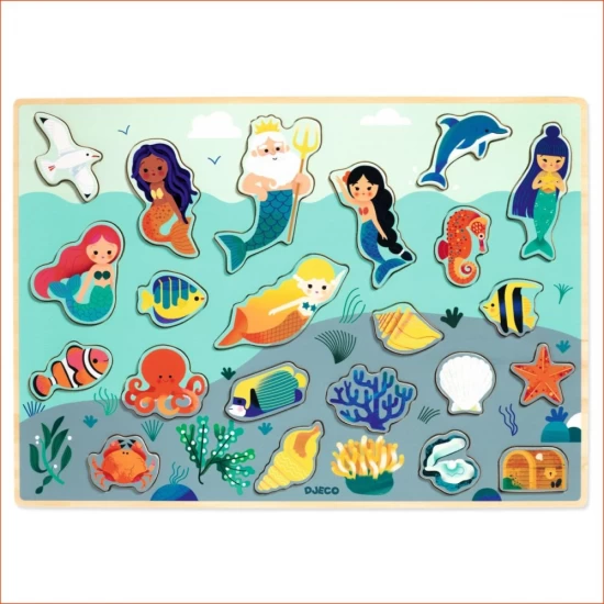 Puzzle lemn Ocean Djeco 22 piese