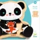Puzzle lemn Ursuletul Panda Djeco 9 piese