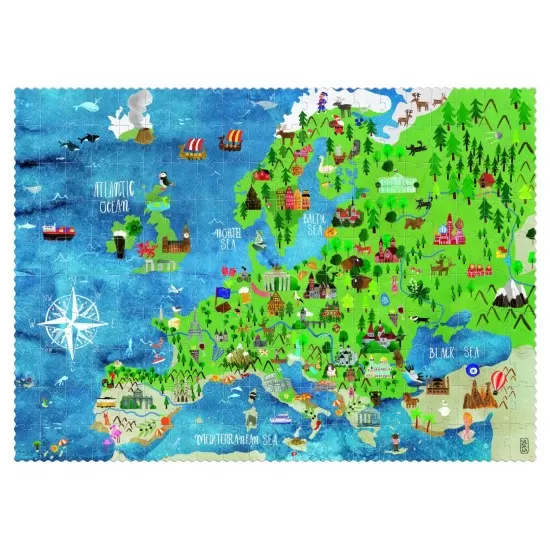Puzzle Londji 200 piese - Descopera Europa Puzzle Londji 200 piese - Descopera Europa