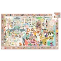 Puzzle de observatie Micul magazin 100 piese Djeco