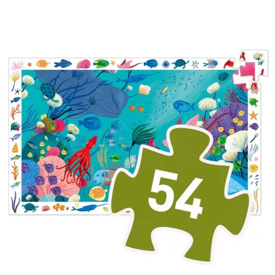 Puzzle observatie Djeco Acvatic 54 piese
